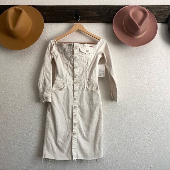 NWT MOTHER X CAROLYN MURPHY Limited
Edition Uncovered Knee Fray Dress, XS - Picture 2 of 12